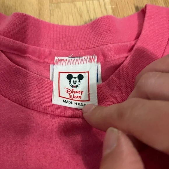 Vintage Disney Embellished Rhinestone Minnie Mouse Pink Short Sleeve T-shirt XL - Picture 4 of 5